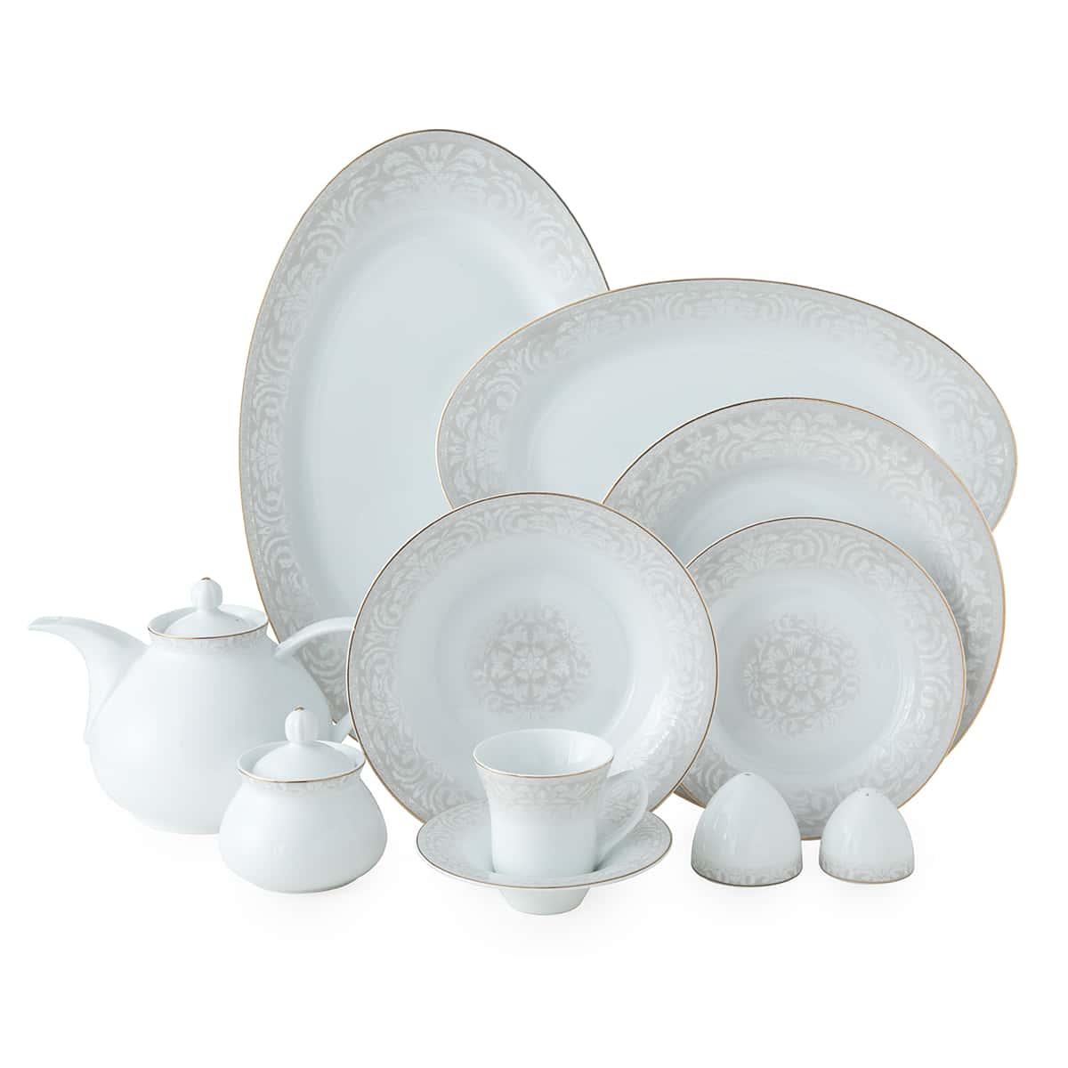 سرویس غذاخوری ۱۰۸ پارچه شهرزاد چینی زرین ایران مدل نیوان