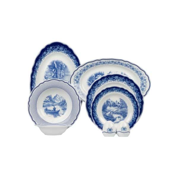 سرویس 28 پارچه 6 نفره طرح سن پترزبورگ