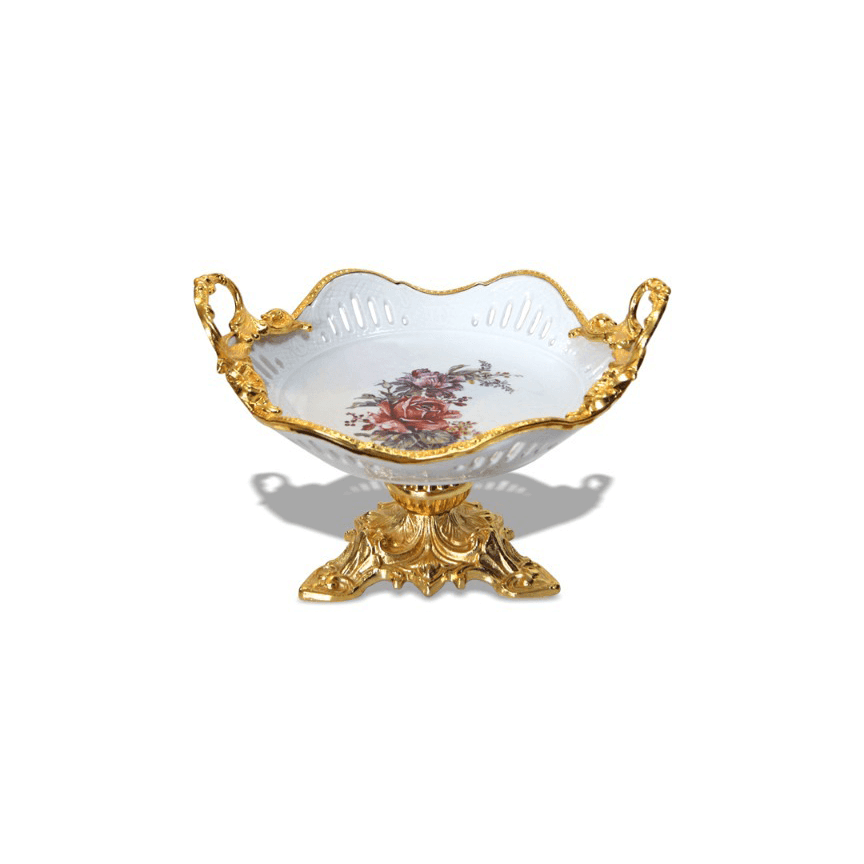 میوه خوری متوسط مشبک پایه برنزی پانیذ 151/1