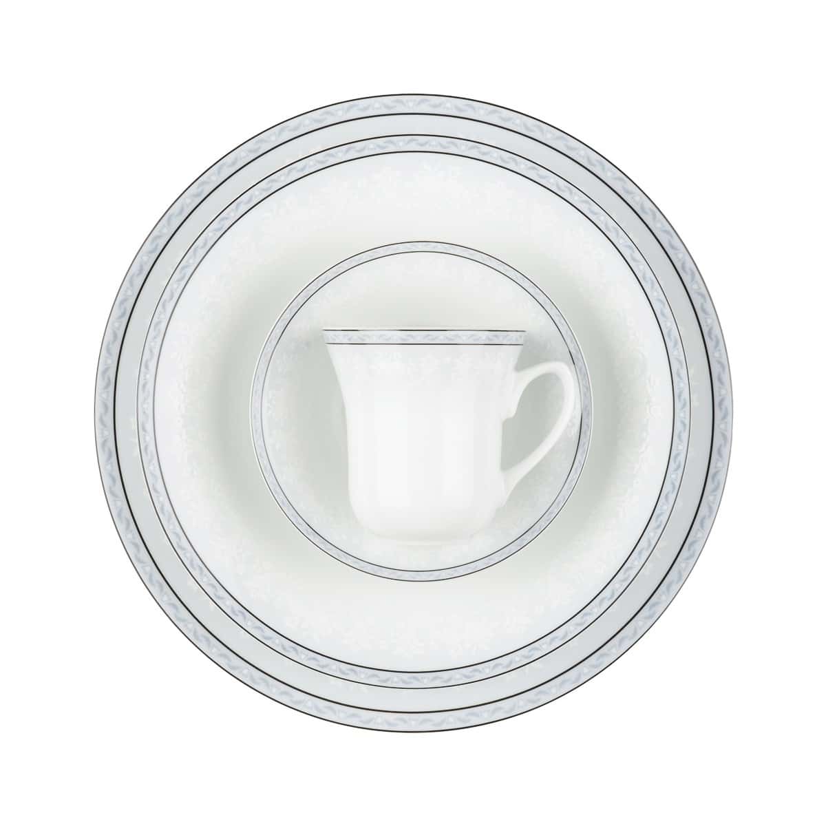 سرویس چینی 108 پارچه شهرزاد وایت رز 12 نفره چینی زرین