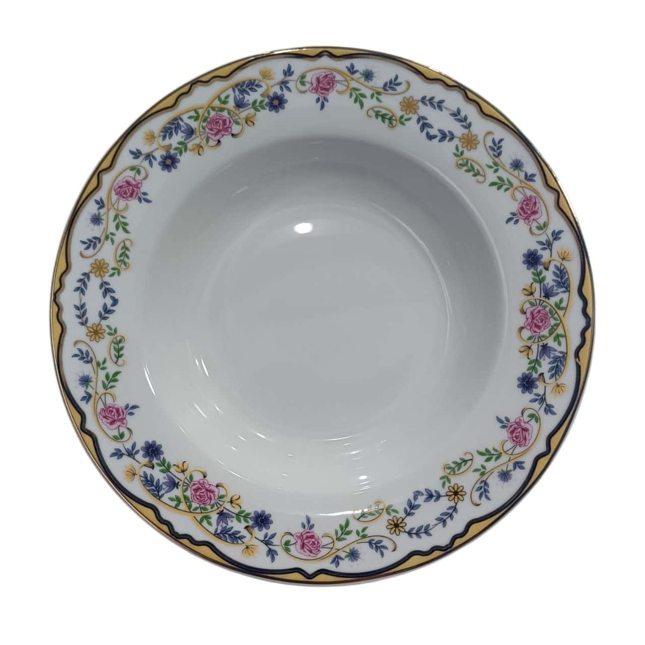 بشقاب گود 22 طرح گلستان چینی زرین درجه عالی