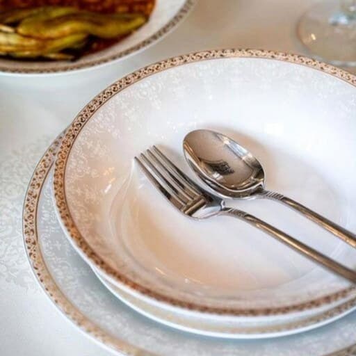 سرویس غذاخوری 102 پارچه چینی زرین ایران طرح ریوا طلایی thumbnail 4