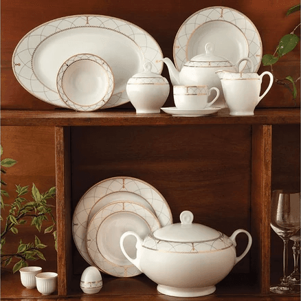 سرویس غذاخوری 102 پارچه چینی زرین ایران سری ایتالیا اف مدل رومانا درجه عالی thumbnail 1