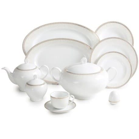 سرویس غذاخوری 102 پارچه چینی زرین ایران طرح ریوا طلایی thumbnail 5