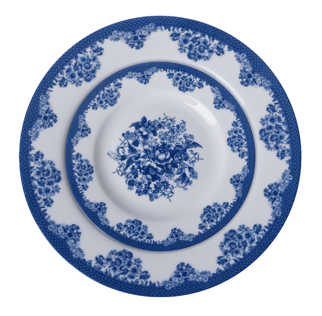 سرویس غذاخوری 30 پارچه طرح فلورانس سرمه ای چینی زرین درجه عالی thumbnail 1