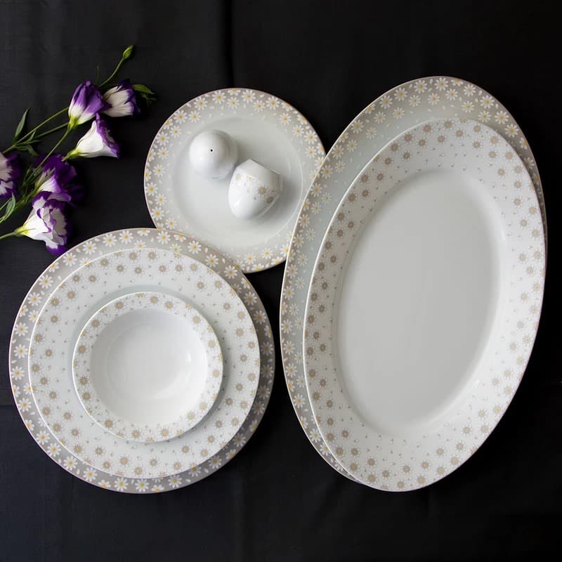 سرویس 74 پارچه چینی زرین ایران طرح کامومیلا thumbnail 1