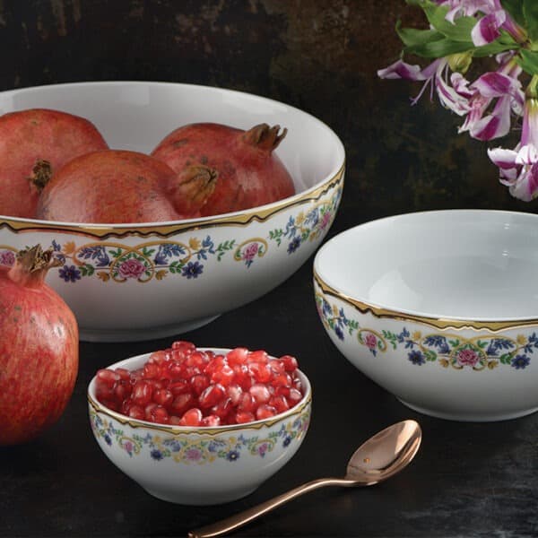 سرویس 13 پارچه پیاله چینی زرین طرح گل گلستان thumbnail 2