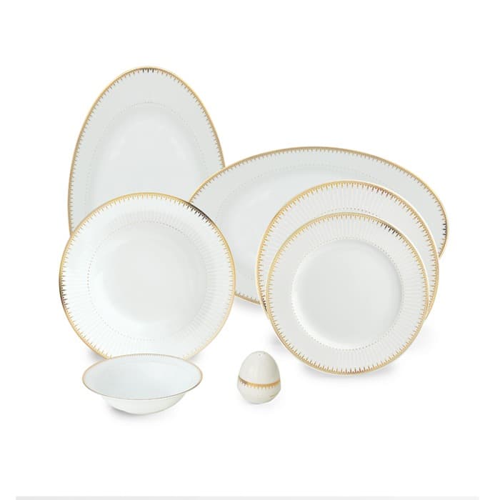 سرویس غذاخوری 28 پارچه چینی زرین ایران مدل ایتالیا اف سپیدار