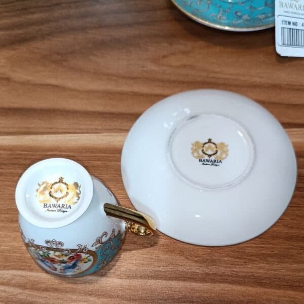 فنجان و نعلبکی باواریا طرح لاولی برد کد 411 thumbnail 1