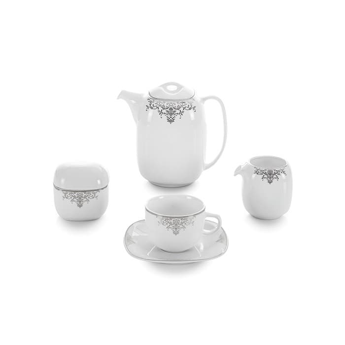 سرویس 98 پارچه 12 نفره چینی زرین ایران طرح مونت کارلو پلاتینی thumbnail 7