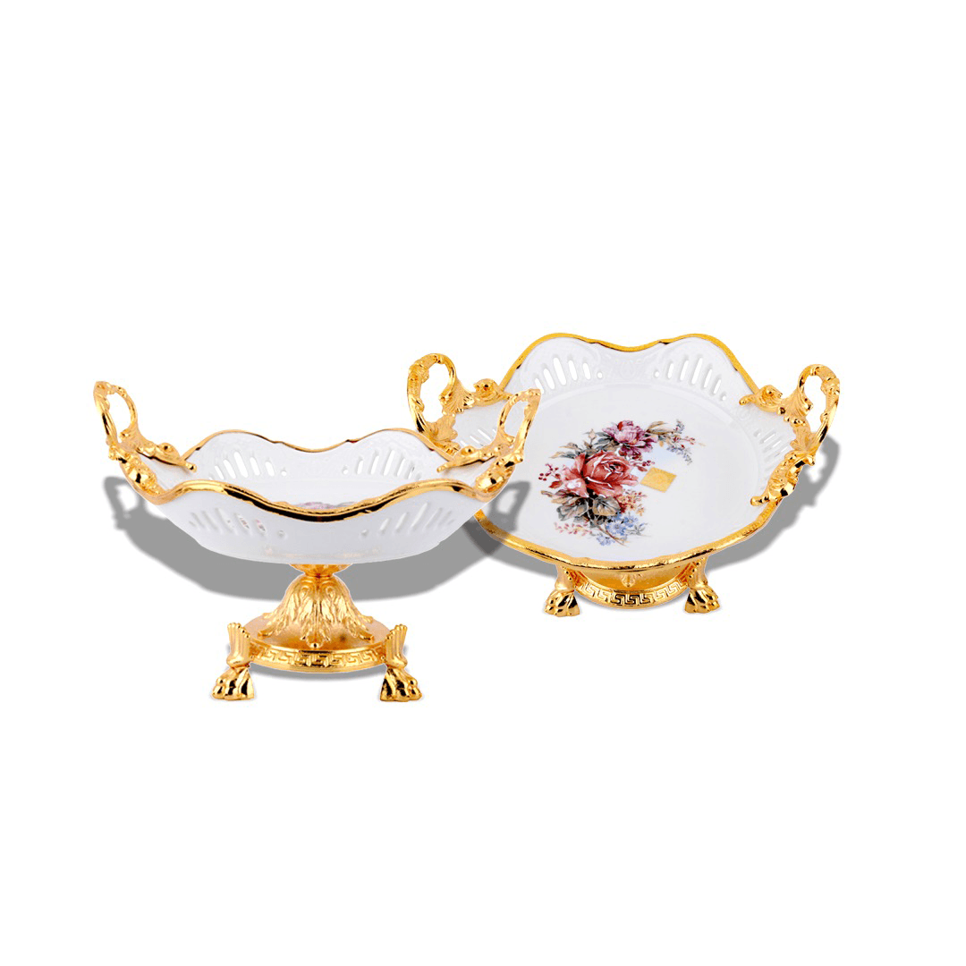 میوه خوری مشبک بزرگ پایه برنزی پانیذ 150/1