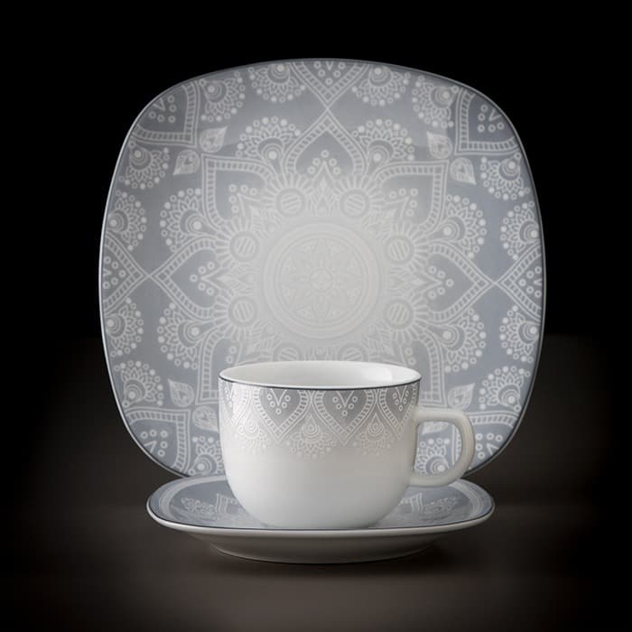 سرویس 73 پارچه چینی زرین کواترو طرح ادلین طوسی thumbnail 1