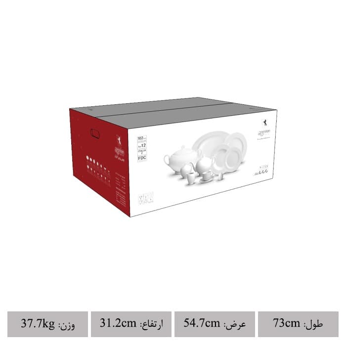 سرویس 102 پارچه چینی زرین ایتالیا اف طرح هلیا درجه عالی thumbnail 7