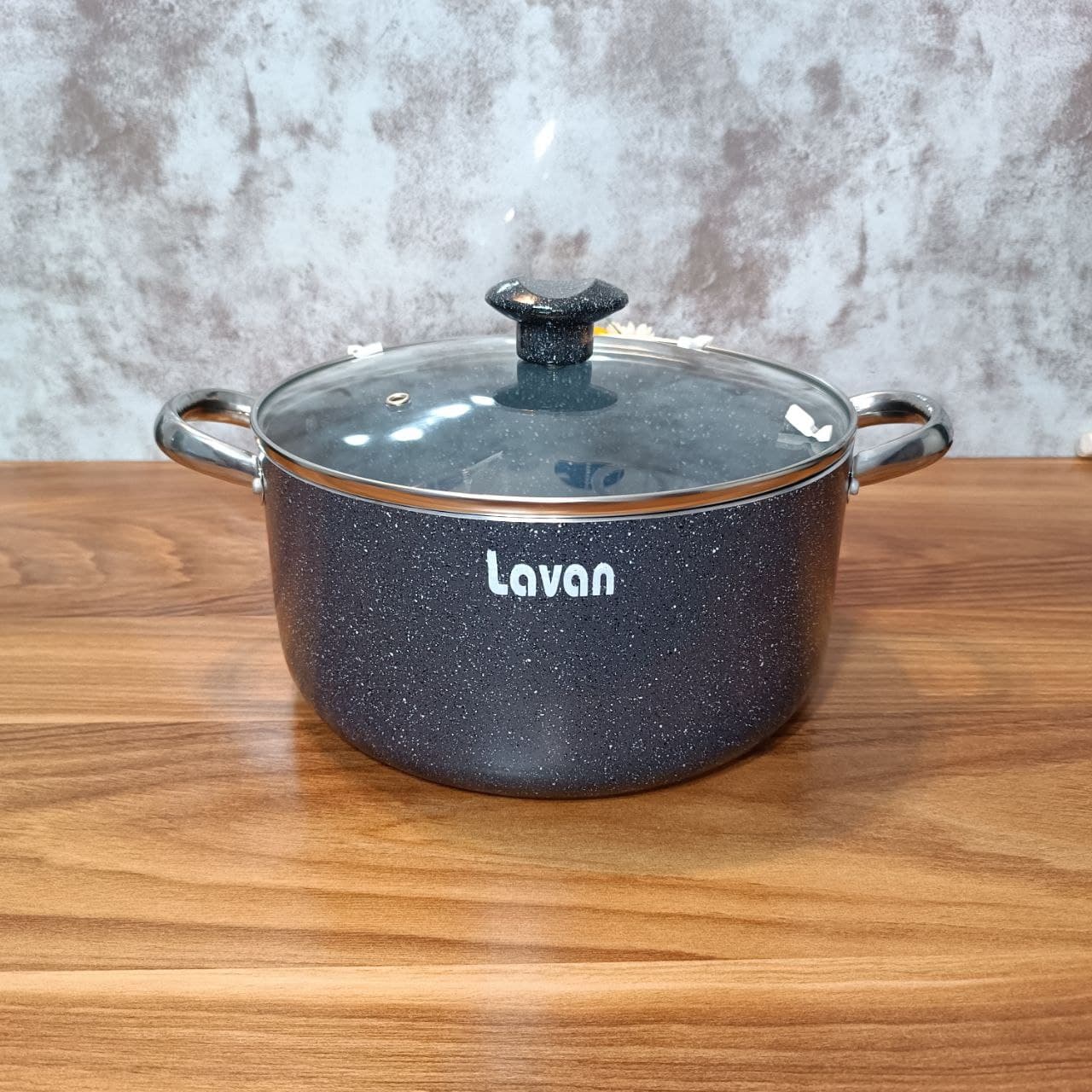 قابلمه گرانیتی سایز 26 لاوان مدل تیتان طوسی thumbnail 2