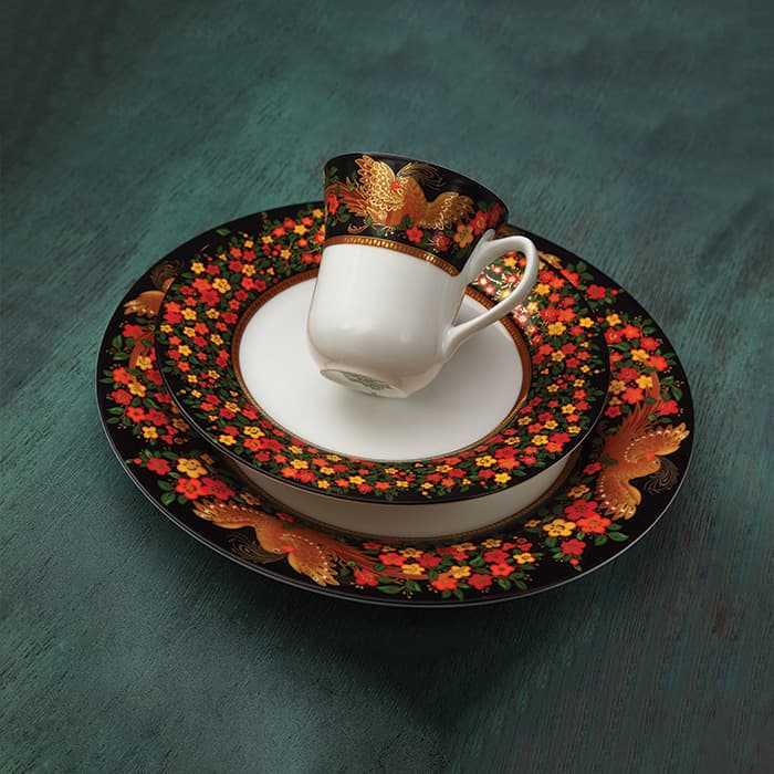 سرویس 108 پارچه والندورفر آرایه شهرزاد طرح سیمرغ چینی زرین thumbnail 3