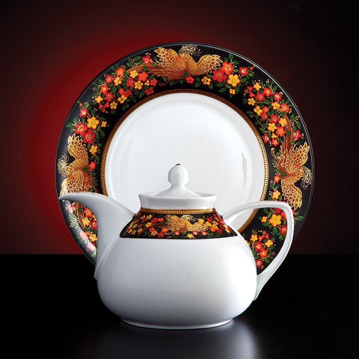 سرویس 108 پارچه والندورفر آرایه شهرزاد طرح سیمرغ چینی زرین thumbnail 4