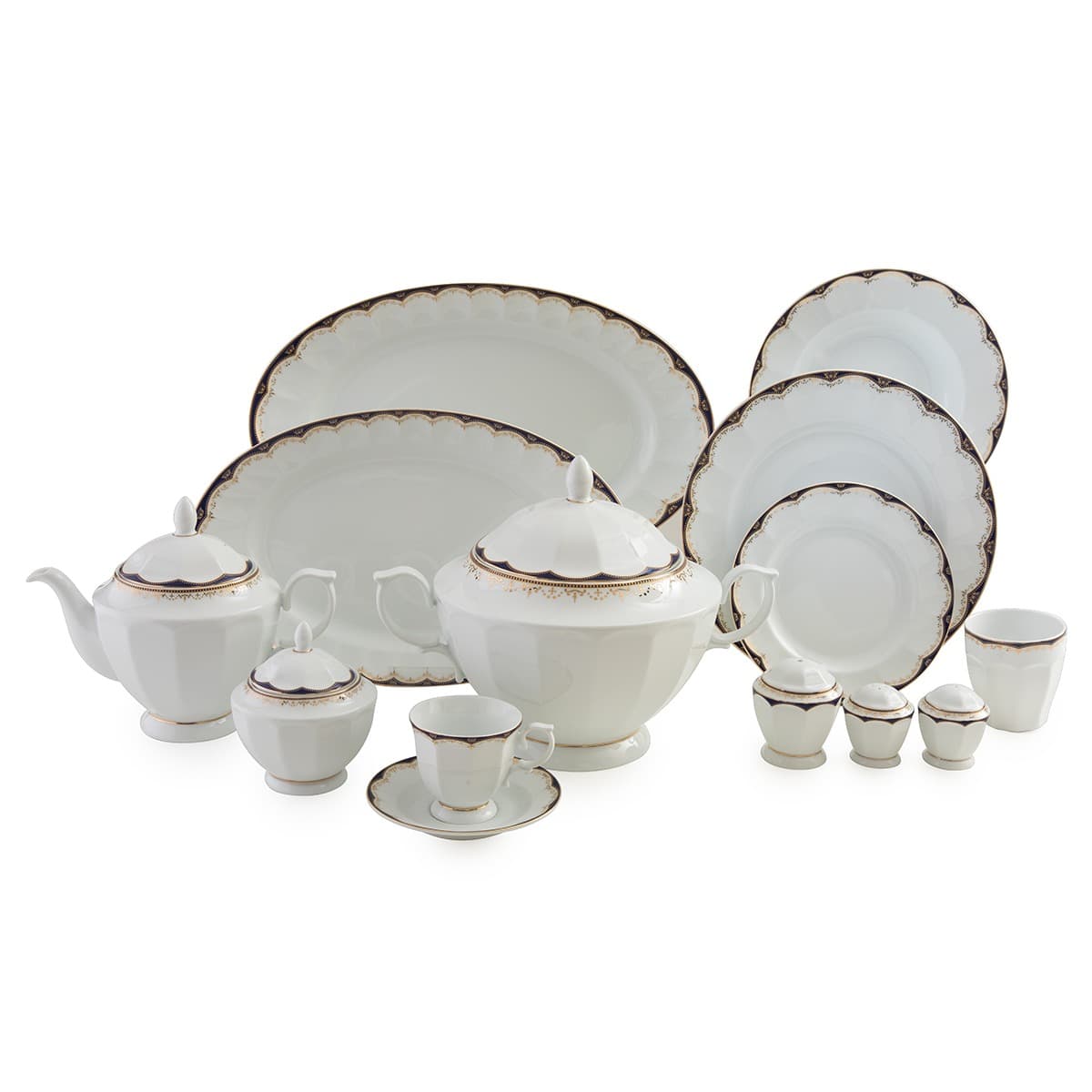 سرویس چینی 103 پارچه نئوکلاسیک النور 12 نفره چینی زرین