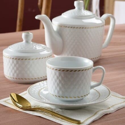 سرویس غذاخوری 12 نفره میلانو سفید رادیانس چینی زرین thumbnail 4