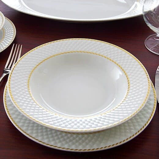 سرویس غذاخوری 12 نفره میلانو سفید رادیانس چینی زرین thumbnail 3