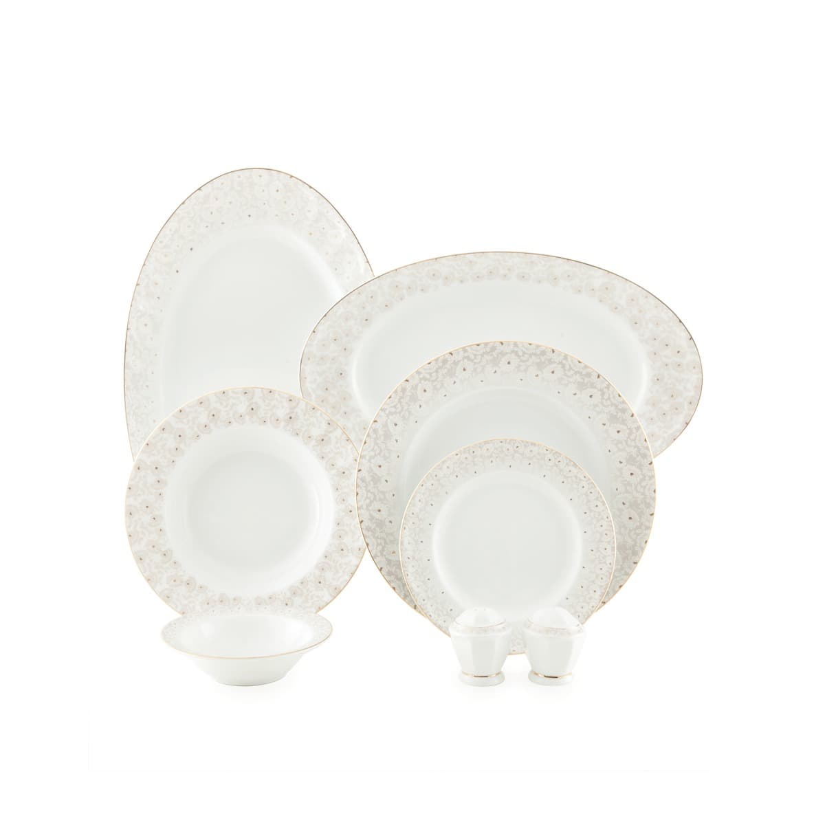 سرویس چینی 103 پارچه نئوکلاسیک کاررا گلد 12 نفره چینی زرین thumbnail 4