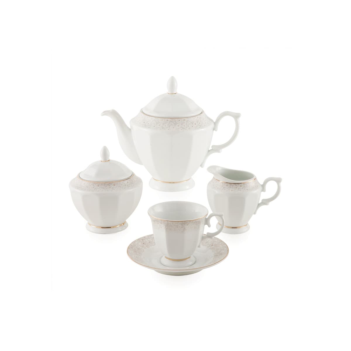 سرویس چینی 103 پارچه نئوکلاسیک کاررا گلد 12 نفره چینی زرین thumbnail 3