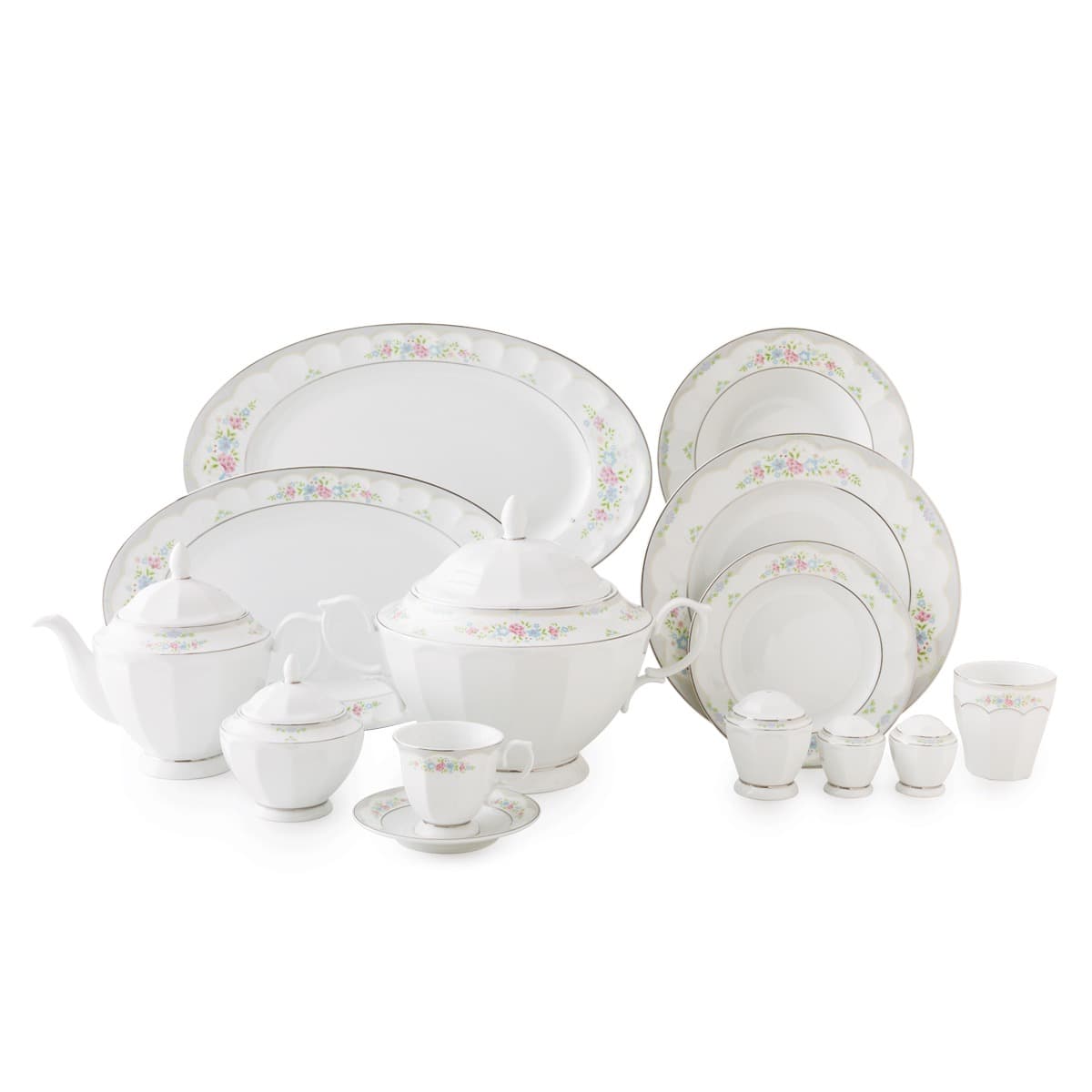 سرویس چینی 103 پارچه نئوکلاسیک گلاریس 12 نفره چینی زرین thumbnail 2