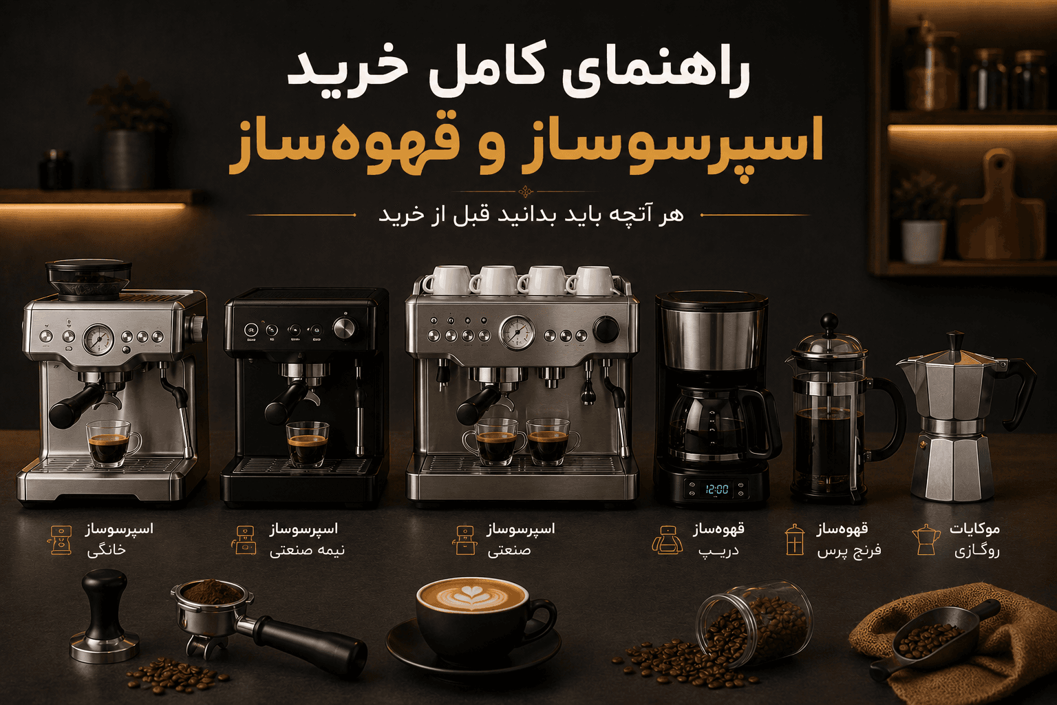 راهنمای کامل خرید اسپرسوساز و قهوه‌ساز