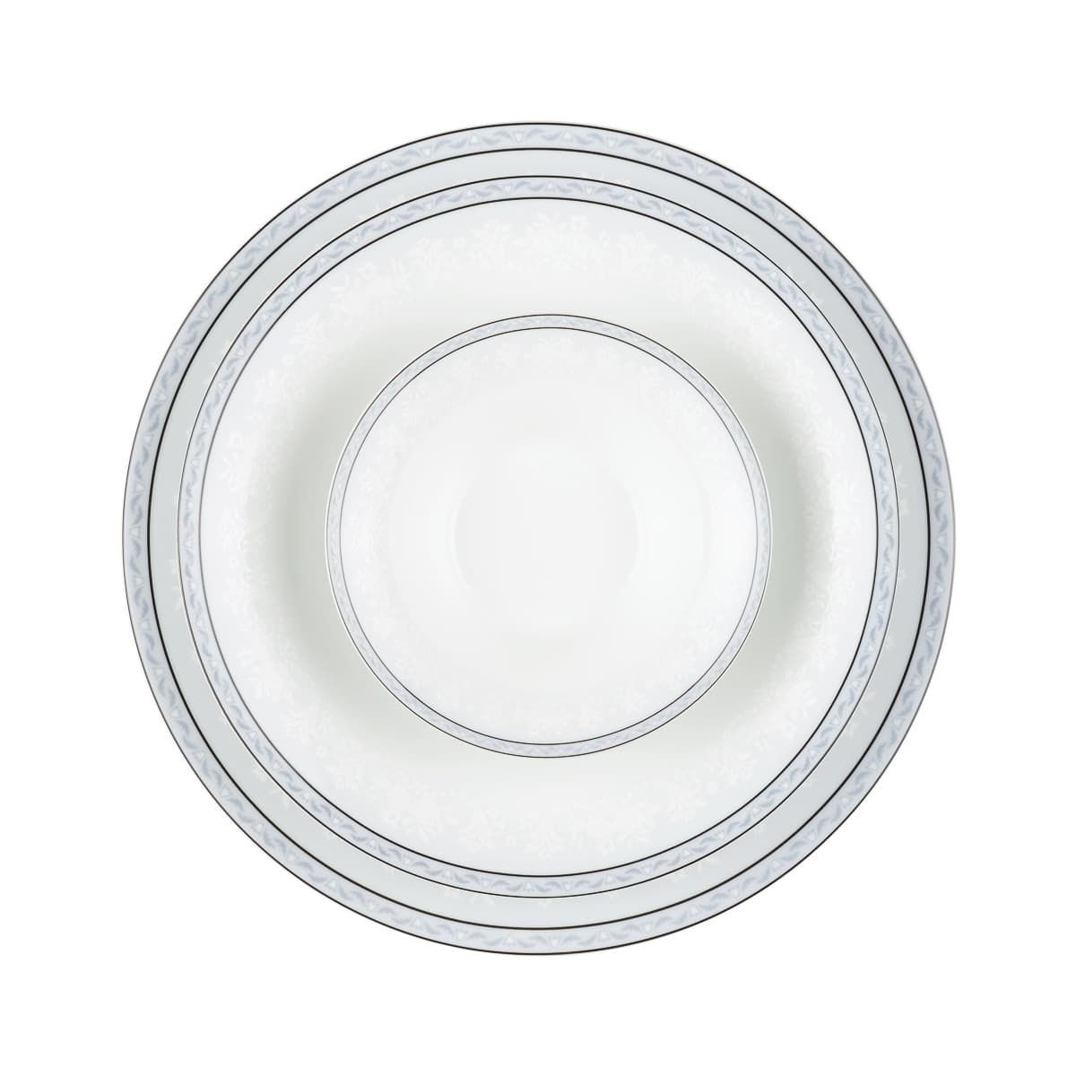 سرویس چینی 35 پارچه شهرزاد وایت رز 6 نفره چینی زرین